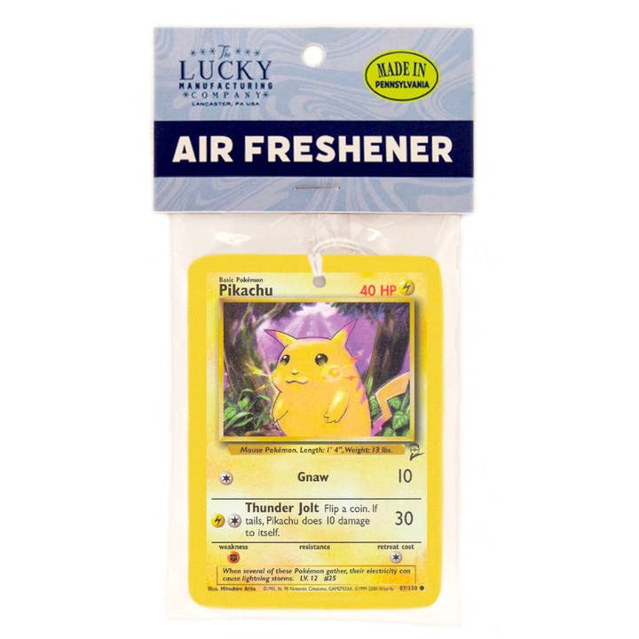 Lucky Mfg. Co. - Wholesale Car Freshener - Unisex - Pikachu Pokemon Card Air Freshener2