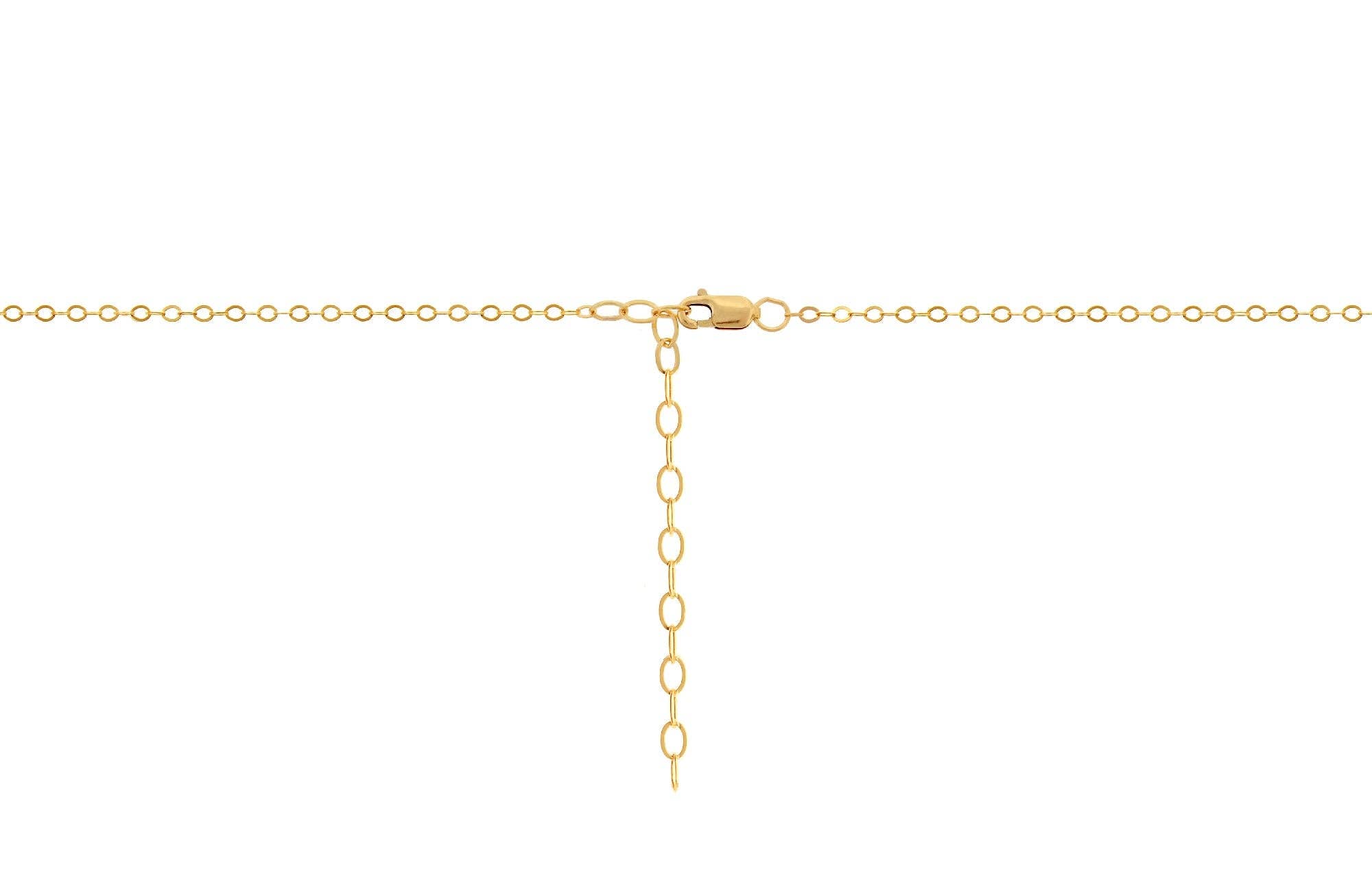 Plazko - Wholesale Link & Chain Necklace - 14Kt Gold Filled 2x1.75mm 18" Flat Cable Chain W/ Lobster Clasp & 2" Extender Chain  - 1pc0