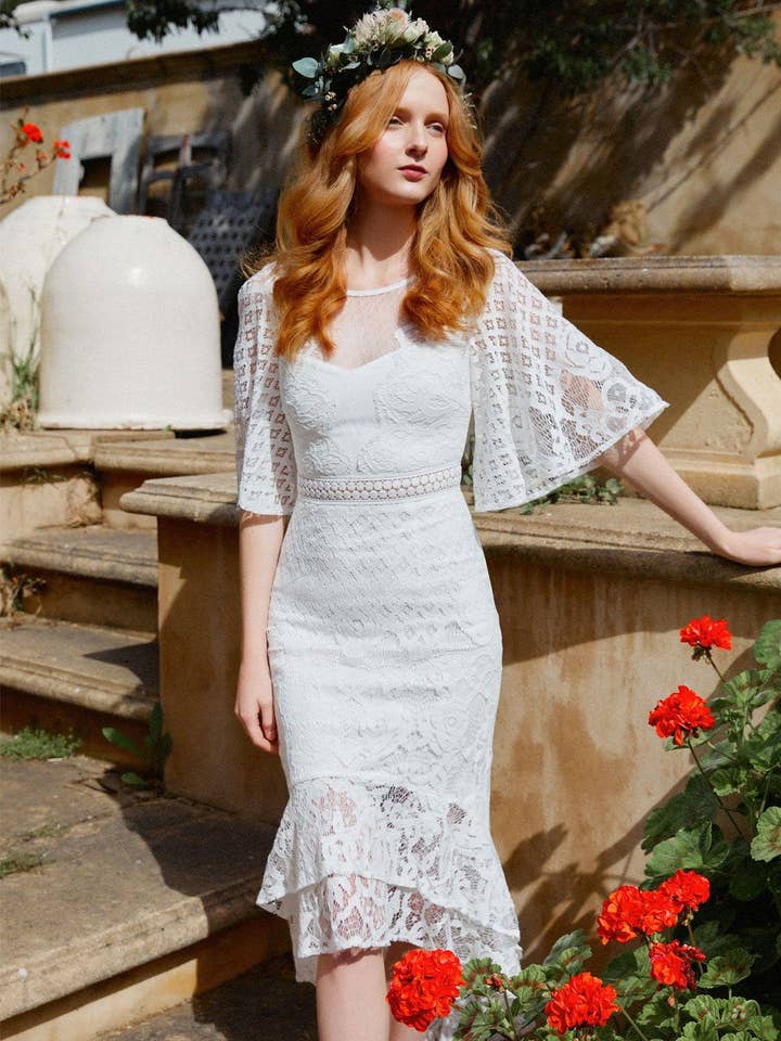 Reyna Dress - White for wholesale by Twosisters The Label