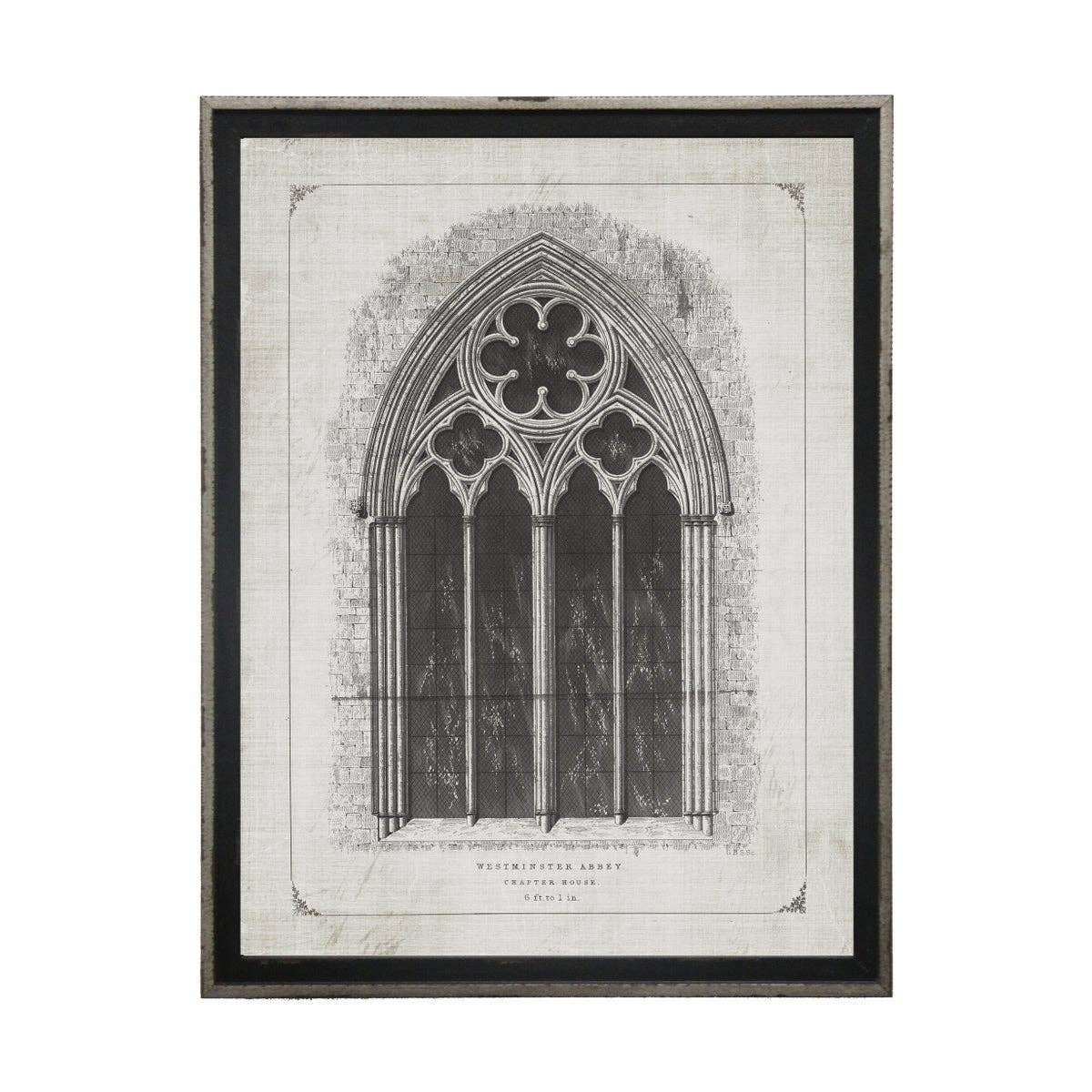 Antique Curiosities Inc - Wholesale Art Print - Cathedral Window Sketch3