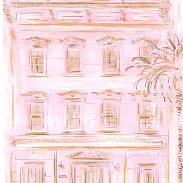 TARJETA - ROSA EN CHARLESTON para venta al por mayor de Rebecca Illustrated