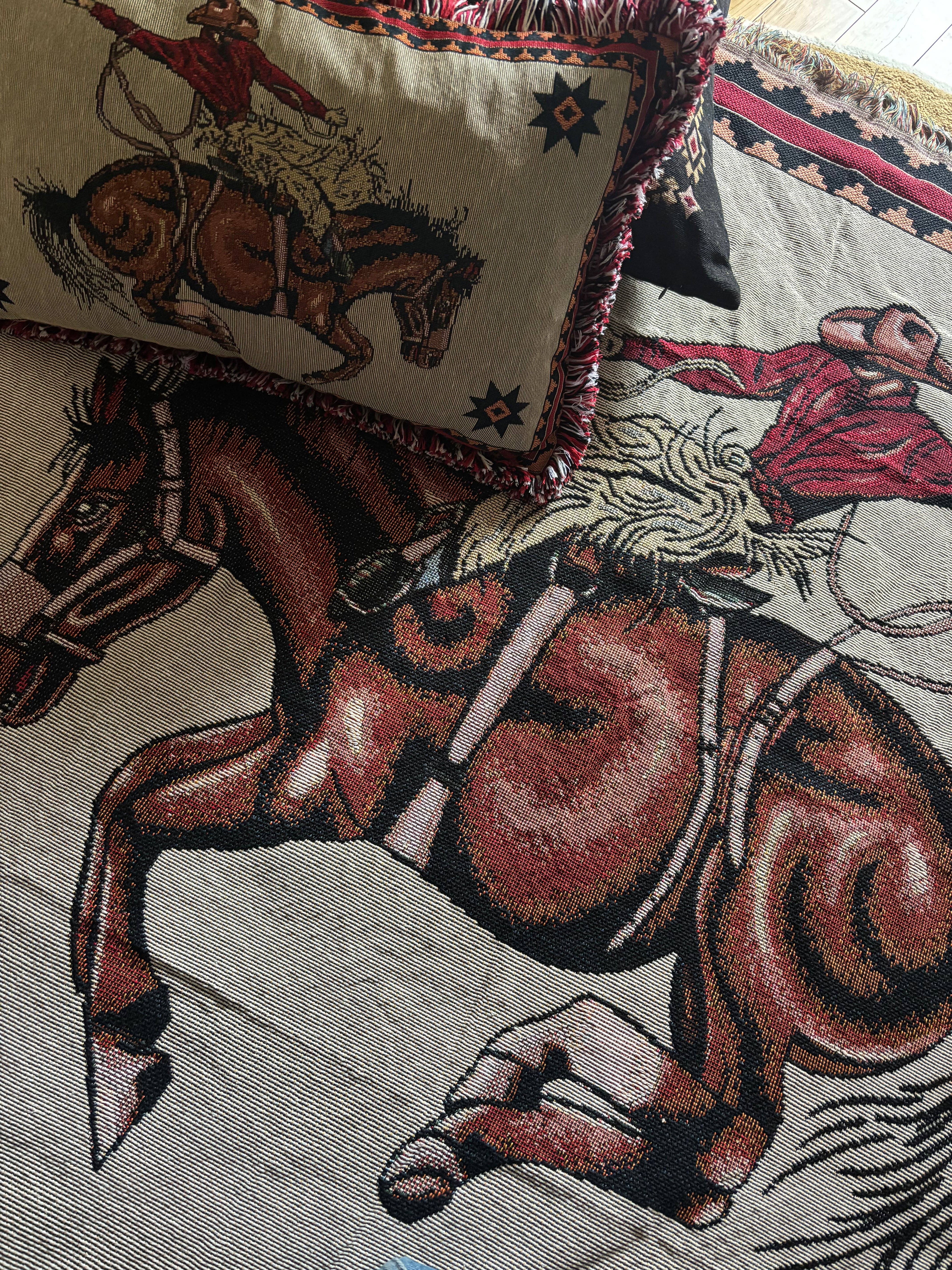 Rock And Rose Motel – wholesale Throw blanket – Cowboy Tassel Blanket2