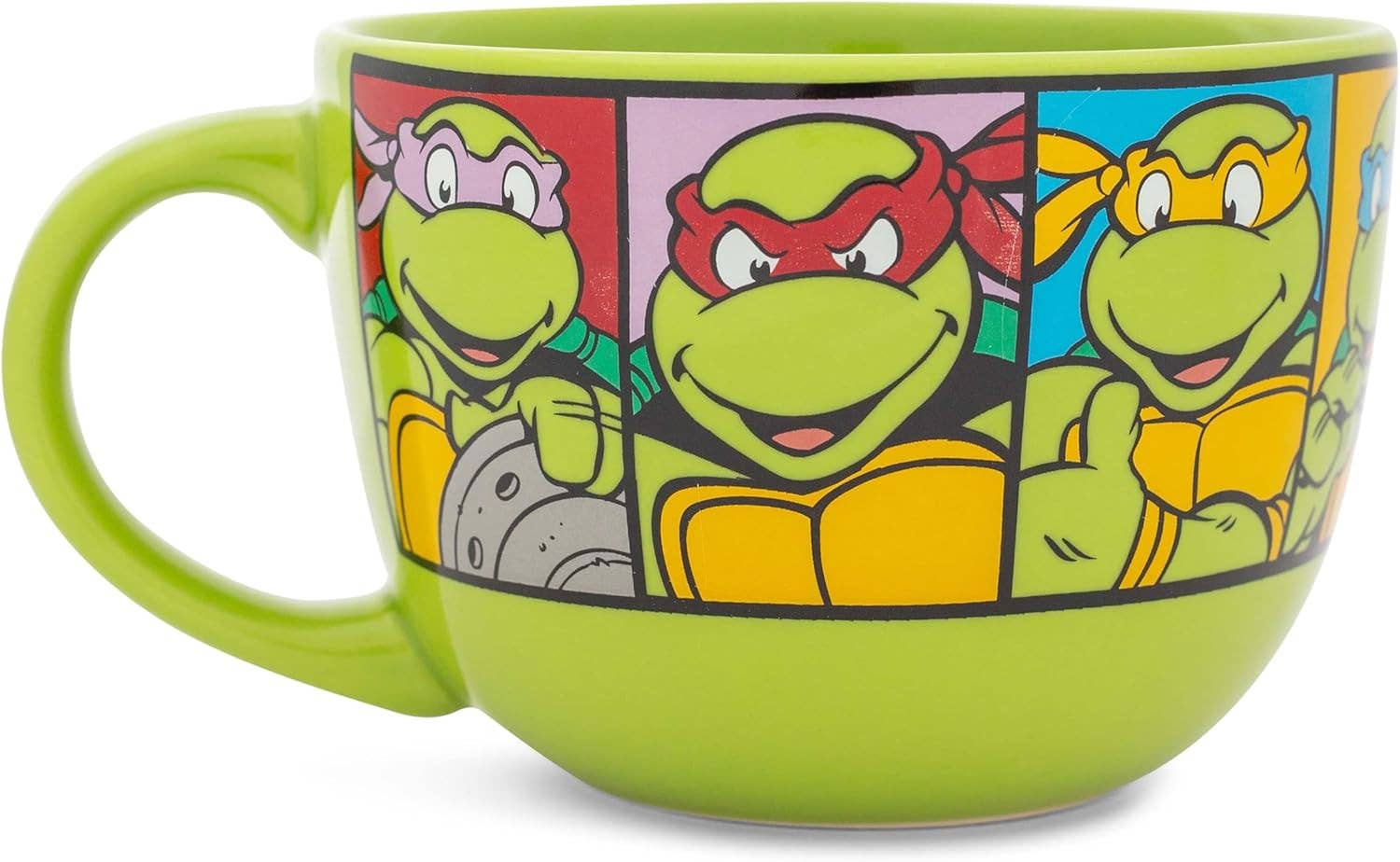 Silver Buffalo - Wholesale Coffee Mug - TMNT Characters Grid 24oz Ceramic Soup Mug2