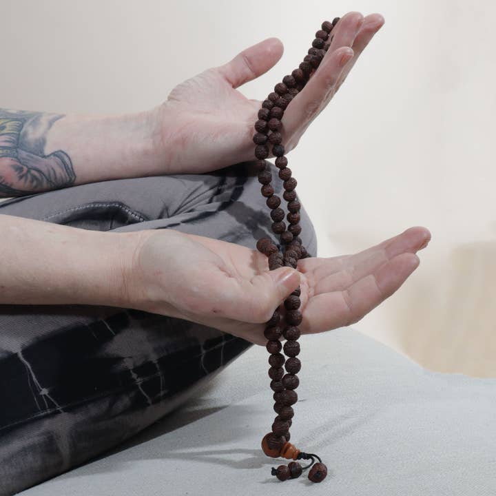 Tribal Trade GmbH - Wholesale Bib Necklace - Prayer chain Raktu beads dark brown necklace mala chain6