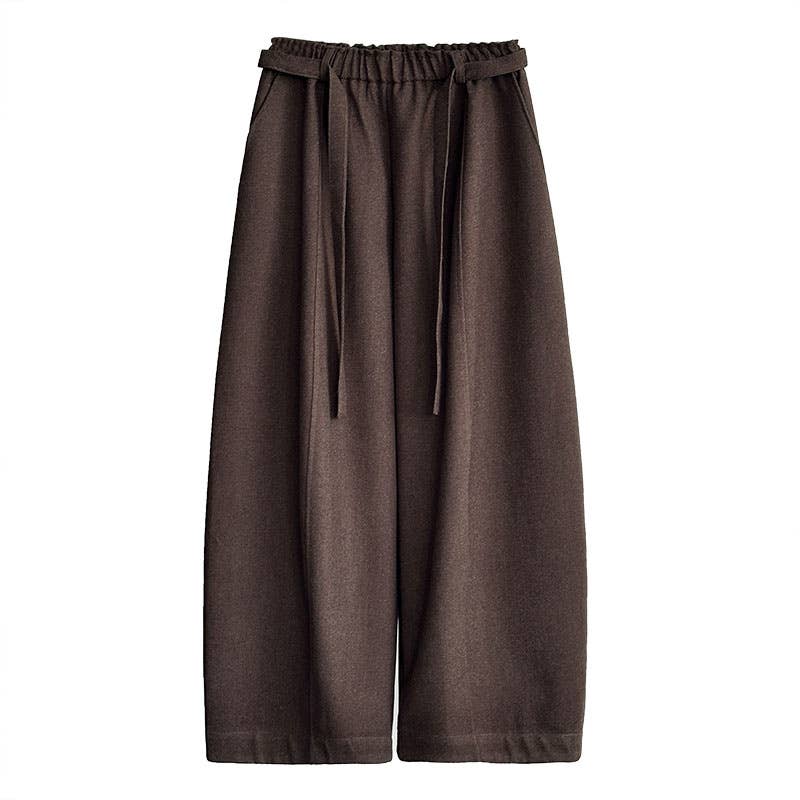 UZ Wholesale Store – wholesale Byxor - Dam – Högmidjade vida byxor i enfärgat4