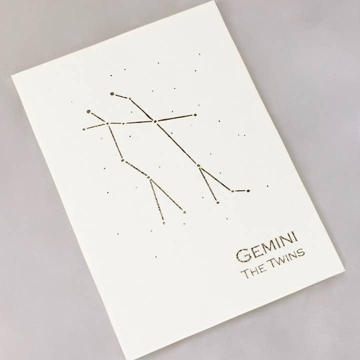 Gemini Constellation Zodiac Art Print for wholesale by theBird+theBeard
