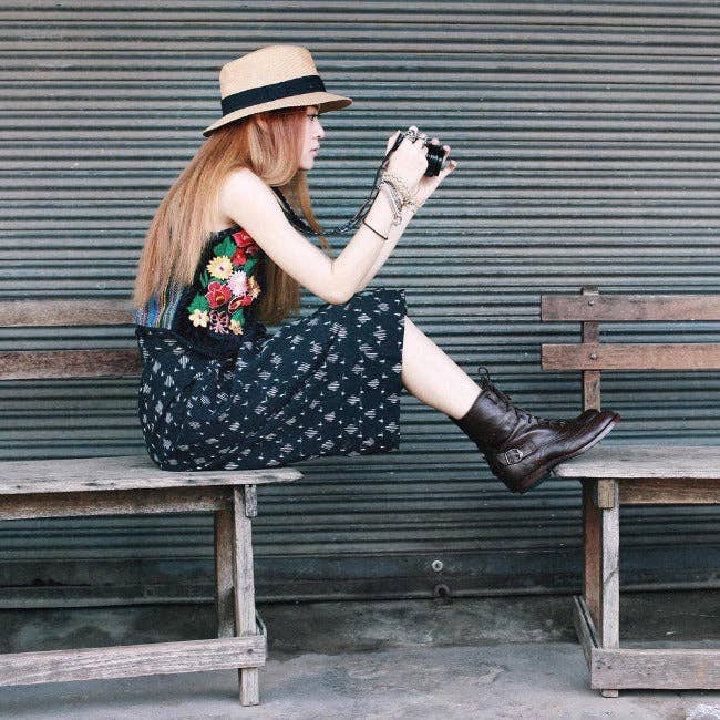 Atitlan Leather - Vendita all'ingrosso Anfibi/stivali militari - Donna - Stivaletti Vittoriani in Pelle Marrone3