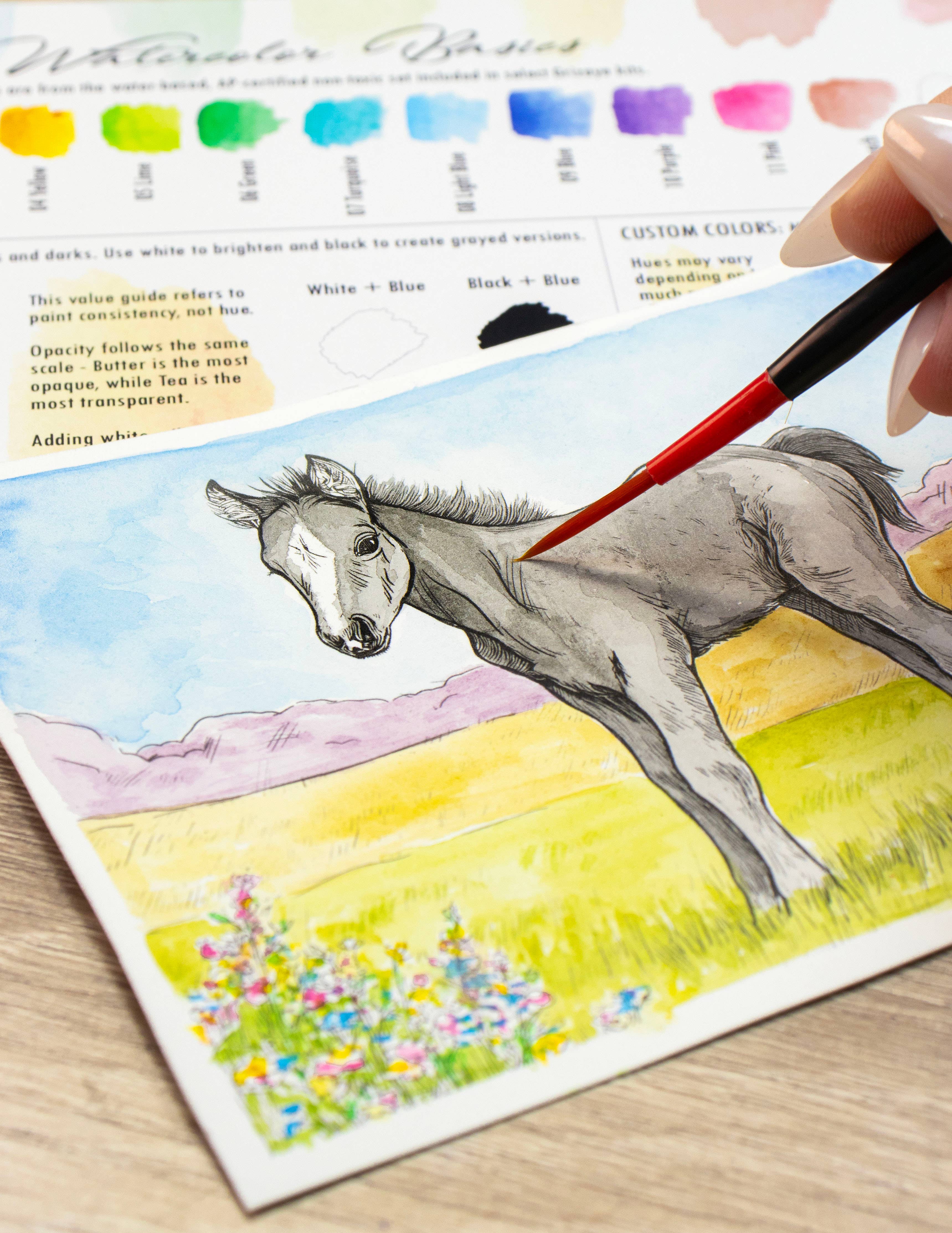 Grizaye - Wholesale DIY Craft Kit - Watercolor Kit: Farm Babies1