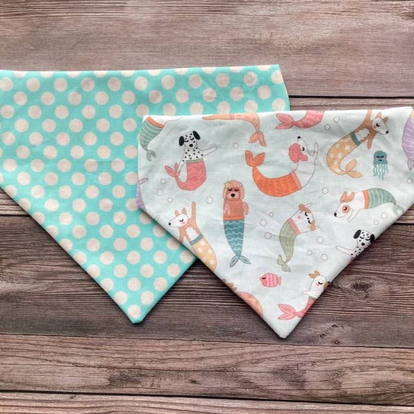 Merdogs - Bandana pour animaux fait main | Réversible | Été pour la vente par Jean Claude Van Waffles