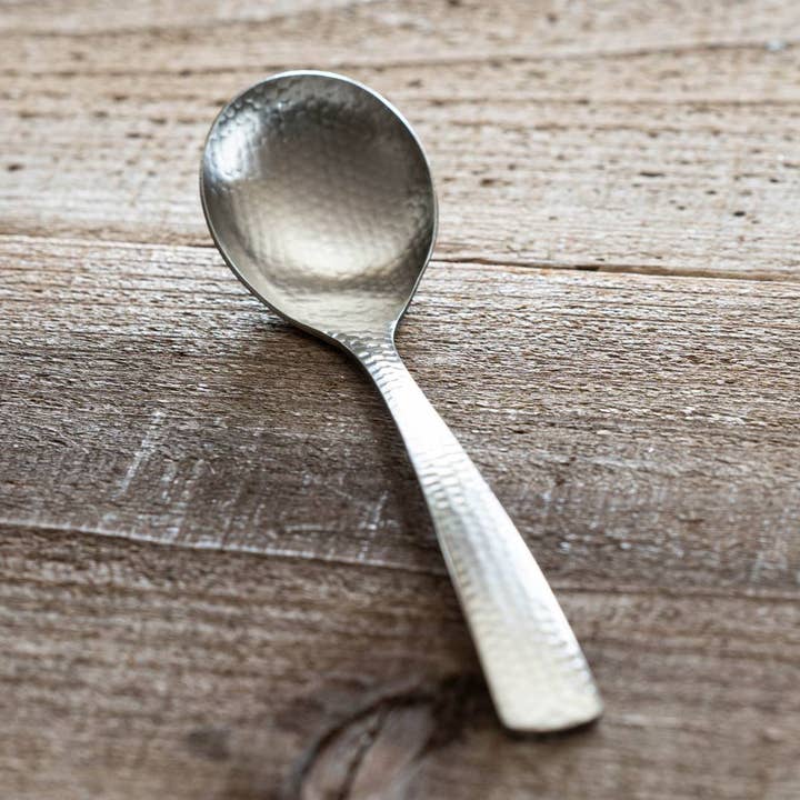 Japanese hammer eyes pattern cutlery rice gruel spoon for wholesale by Yamani