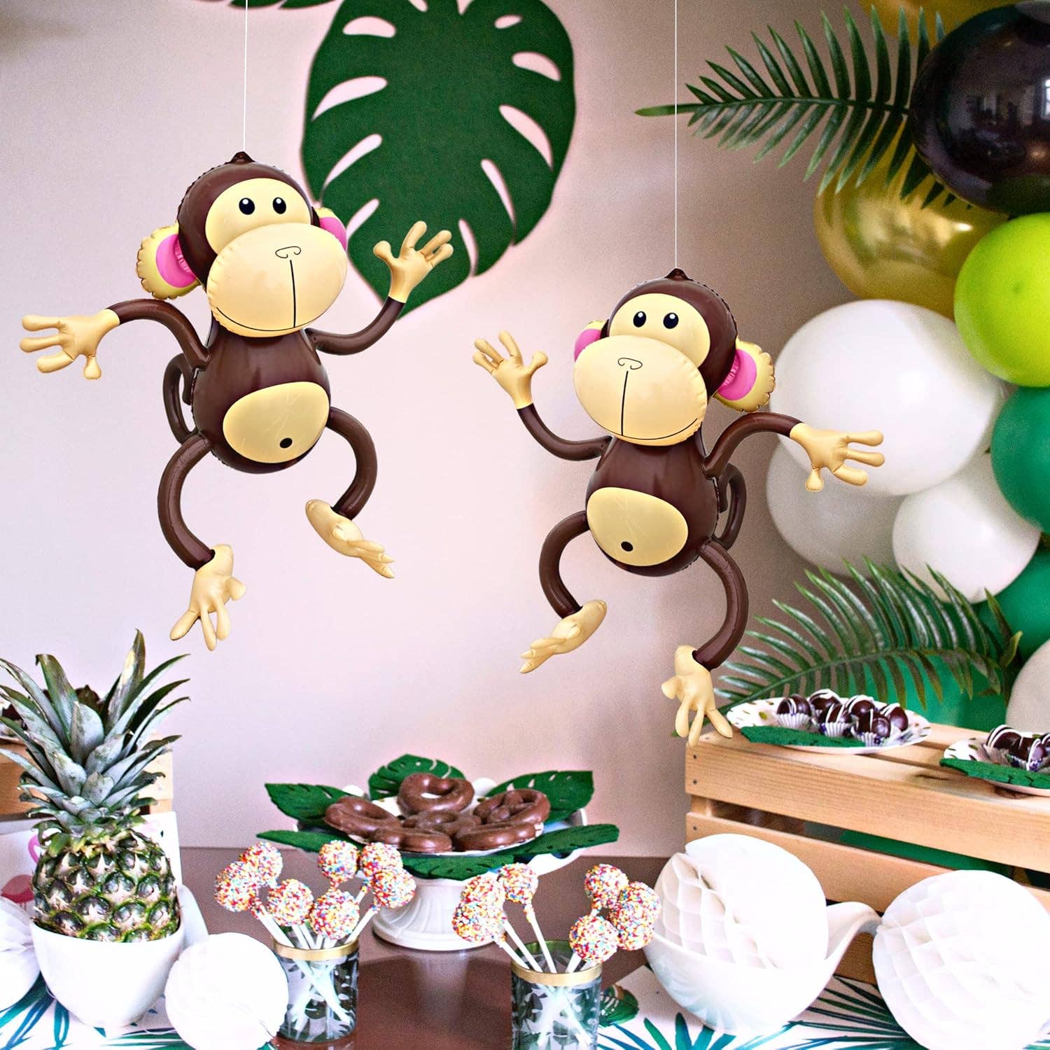 4E's Novelty - Wholesale Inflatable Toy - Kids & Baby - 4E's Novelty 4 Pack 27'' Inflatable Monkeys - Jungle Decor & Party Supplies5