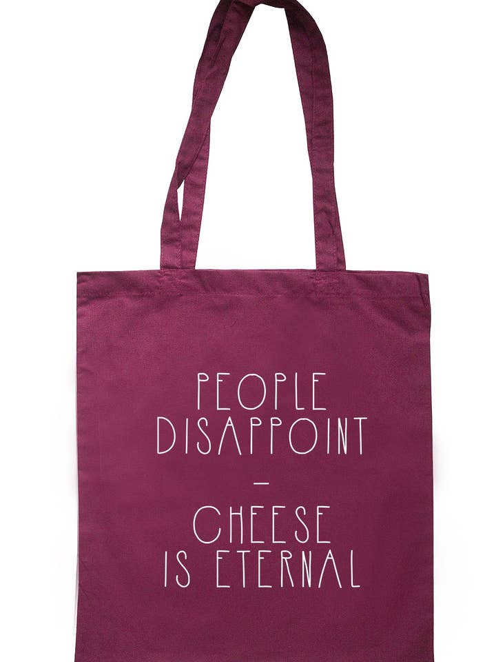 People Disappoint - Borsa tote Cheese Is Eternal TB2008 per la vendita all'ingrosso da parte di Illustrated Identity