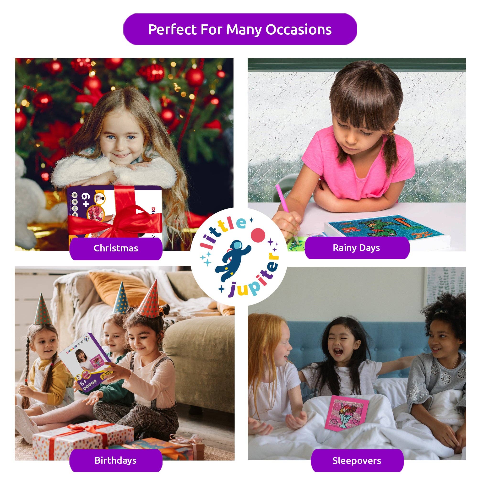 AYK Brand - Venta al por mayor Kit de manualidades - Niños - Juego de kit de arte con diamantes de 7 1/8 pulgadas x 7 1/8 pulgadas con marco (llama con marco azul)6