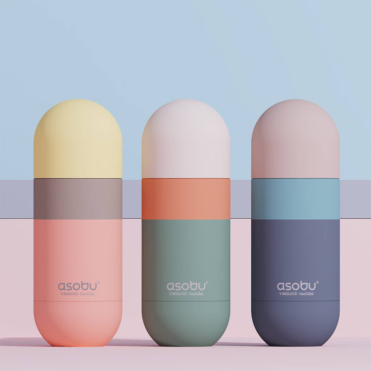 Until Pty Ltd - Wholesale Water bottle - Asobu Orb Bottle 420ml Pastel Green1