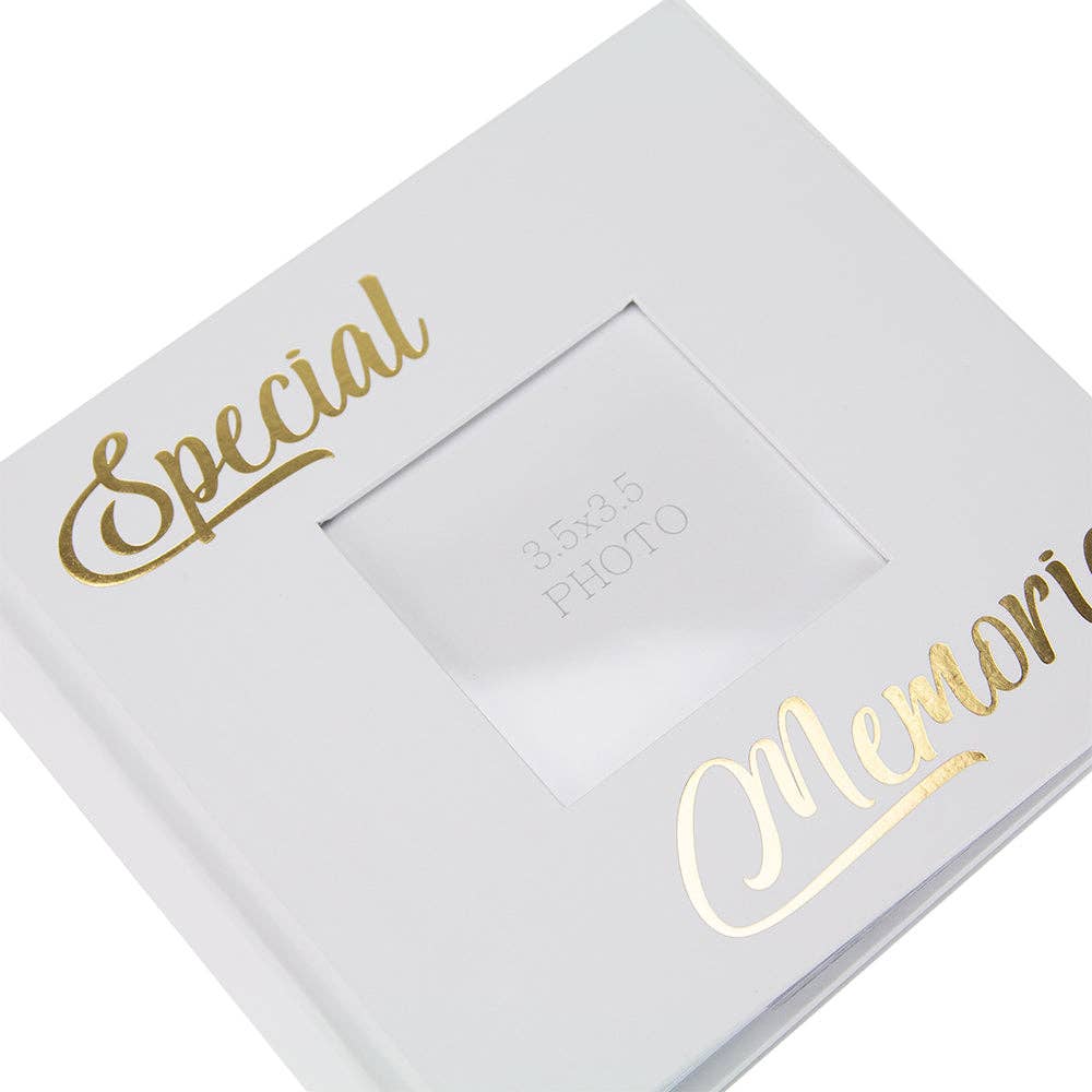 Happy Homewares – wholesale Photo album – Modern Special Memories Photo Album with Gold Foil Text - Holds 80 4x6 Pictures2