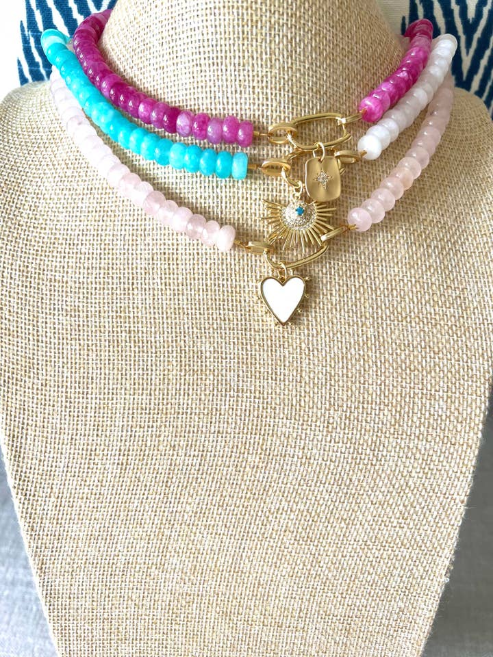 Collier convertible de 41 cm avec perles pour la vente par Grace Designs