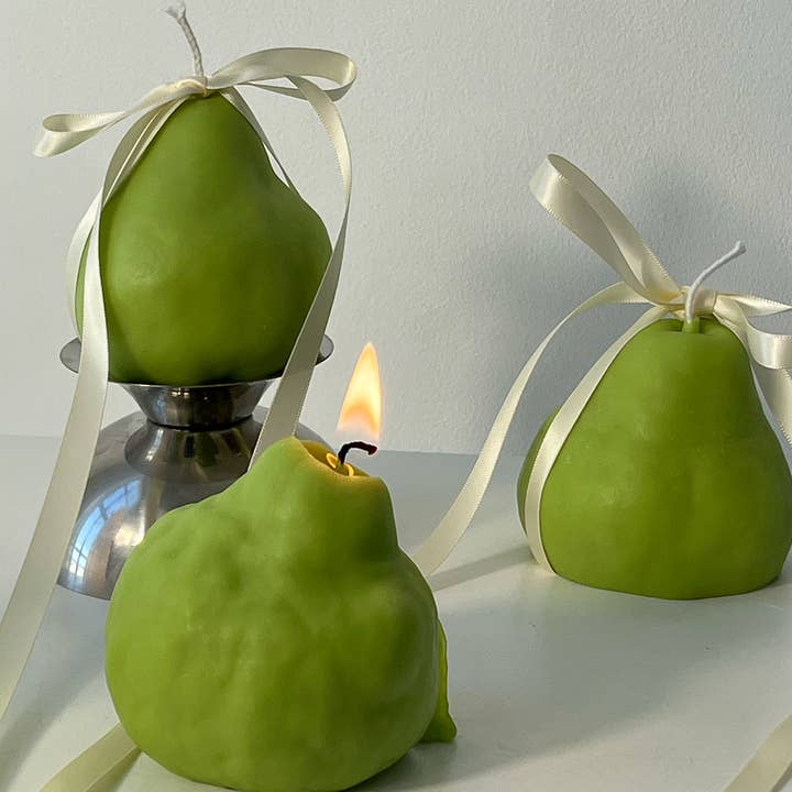 Green Pear Candle for wholesale on Faire