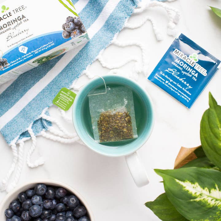 Miracle Tree – wholesale Hälsoté/Detoxté – Ekologiskt Moringa Te: Blåbär6