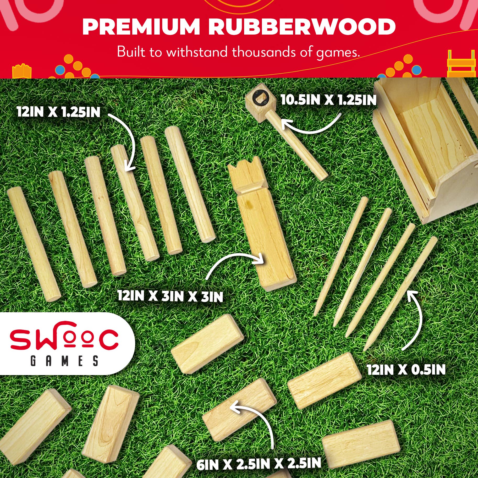 Swooc Games - Wholesale Sports & Outdoor - Kubb Yard Game With Crate3
