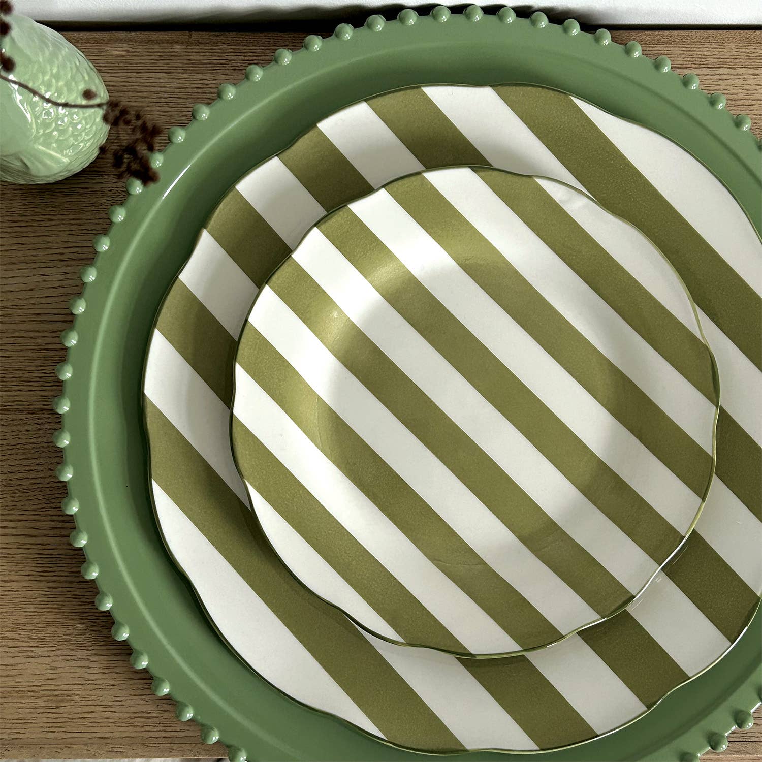 Opjet Paris - Wholesale Dinner Plate - Set of 4 trattoria khaki dinner plates D26.7cm1