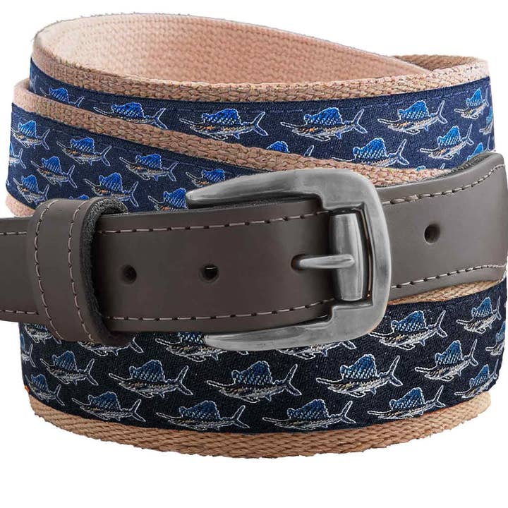 Sailfish Shoal Men's Action Fishing Navy Ribbon Belt. and other Purchase Wholesale sailfish. Free Returns & Net 60 Terms on Faire trending on Faire.