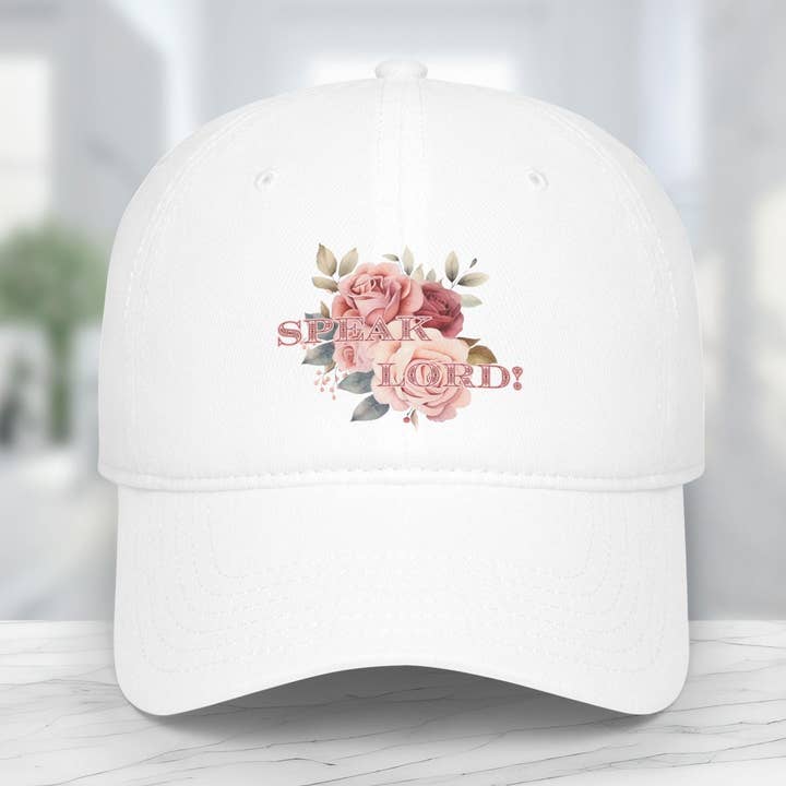 Speak Lord Baseball Cap, Christian Faith Floral Hat for wholesale by LadyKCreations1