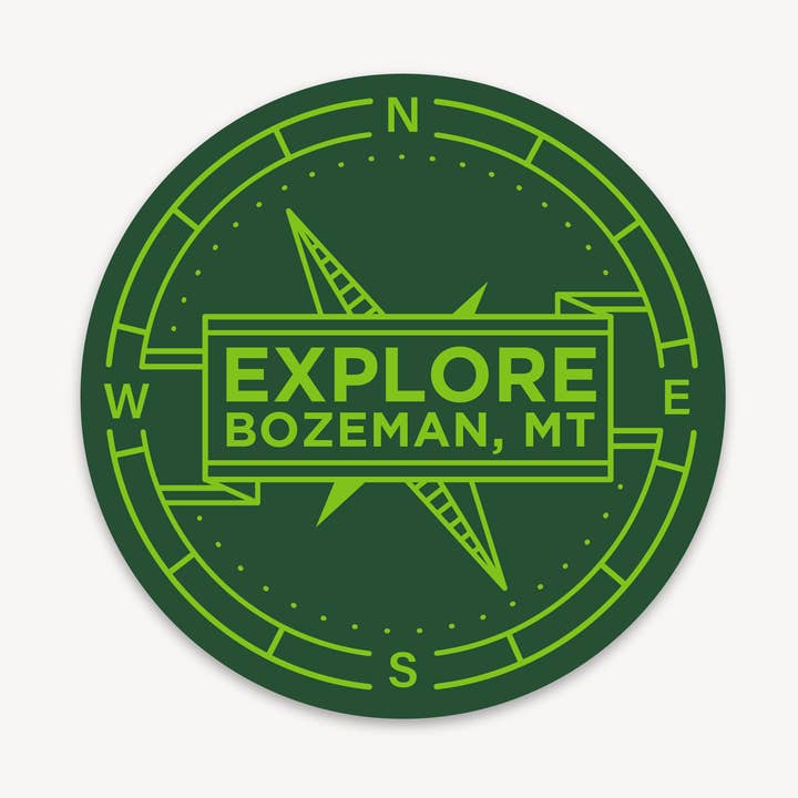 Explore Bozeman Die-cut Sticker for wholesale by Summit Supply Shop