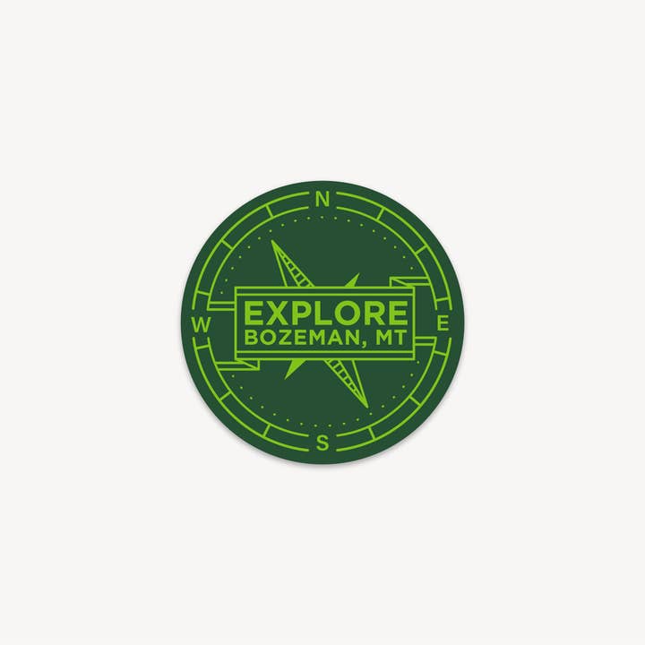 Explore Bozeman Die-cut Sticker for wholesale by Summit Supply Shop
