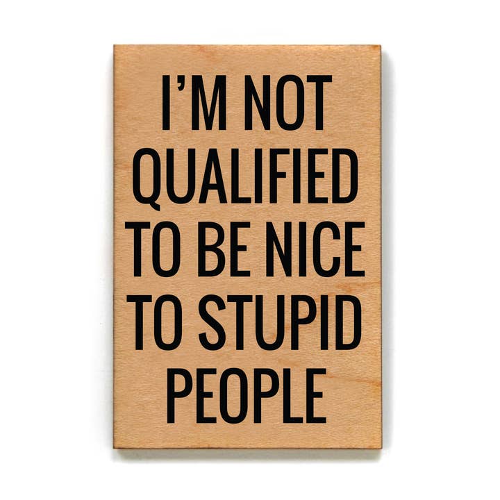 Refrigerator Magnets - I'm Not Qualified To Be Nice To for wholesale by Driftless Studios