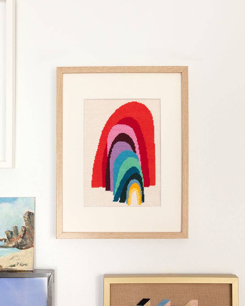 Unwind Studio - Wholesale DIY Craft Kit - From the Other Side Rainbow Needlepoint Kit9