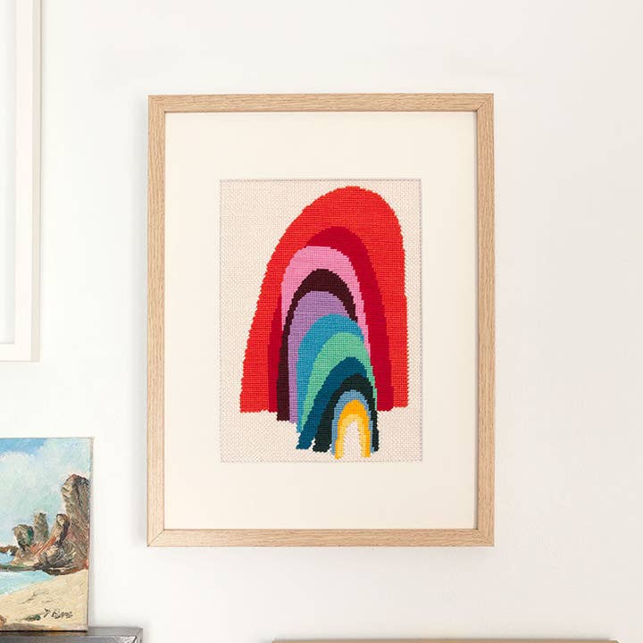 Unwind Studio - Wholesale DIY Craft Kit - From the Other Side Rainbow Needlepoint Kit9