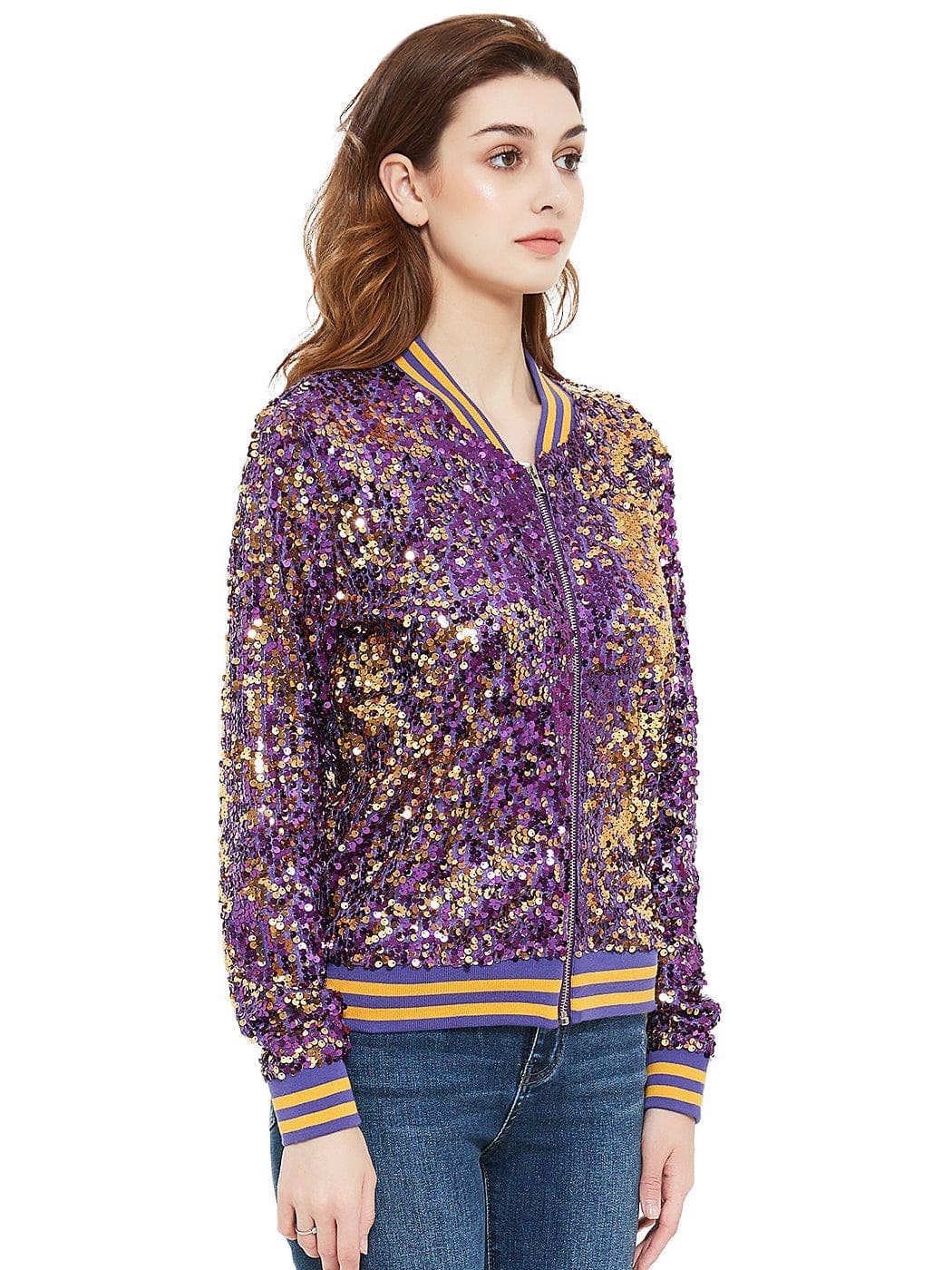Anna Kaci Wholesale - Vente Bombers – femme - Blouson aviateur zippé à sequins61