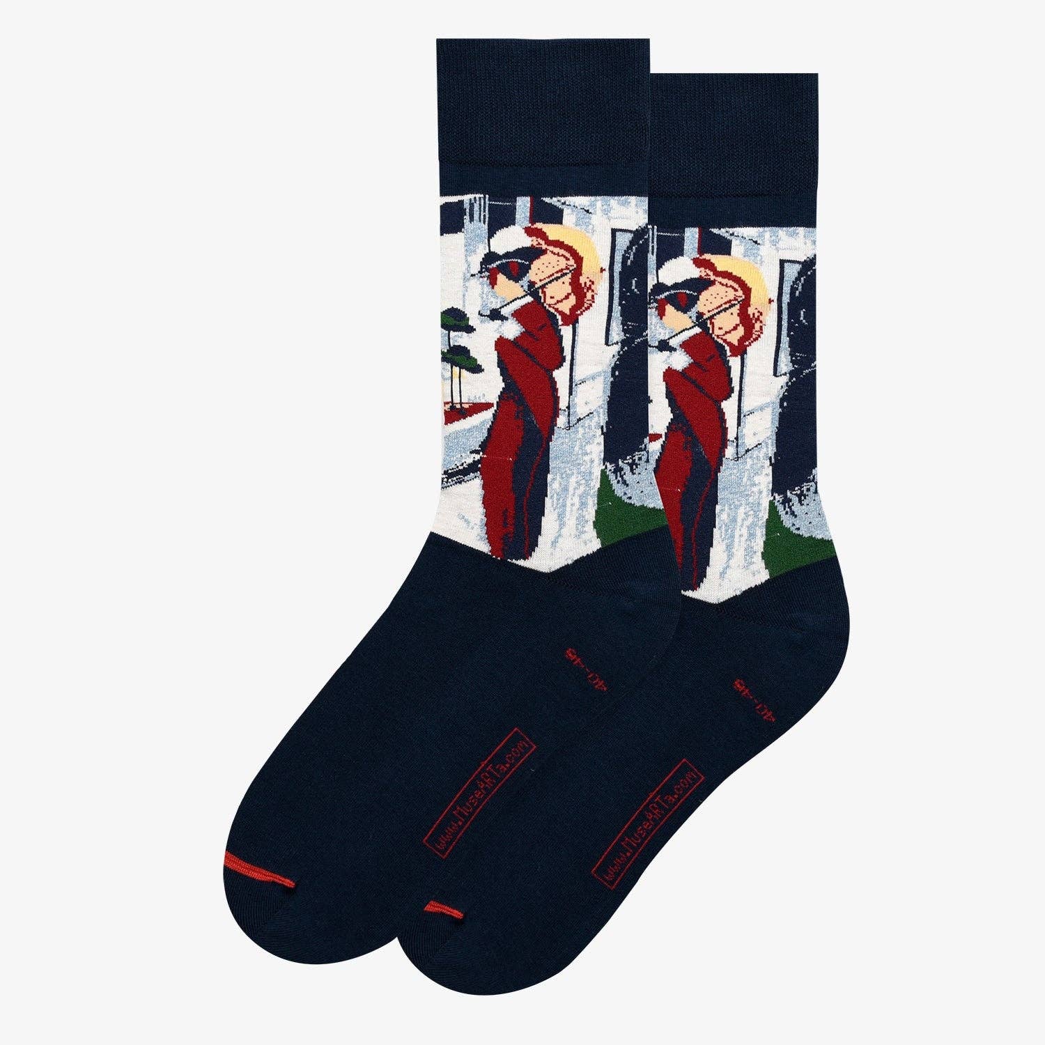 MuseARTa GmbH - Wholesale Socks - Unisex - August Macke - Woman with parasol in front of hat store0