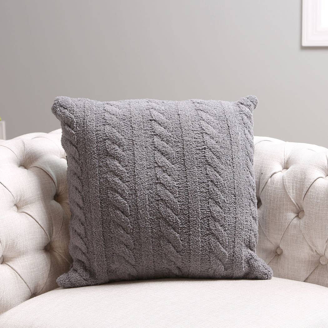 Fashion City - Wholesale Throw Pillow Cover - Braided Cable Knit Luxury Soft Cushion Cover2