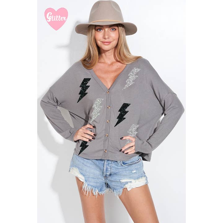 Phil Love - Vendita all'ingrosso Cardigan - Donna - Cardigan in maglia glitterata Lightning Sparkling0