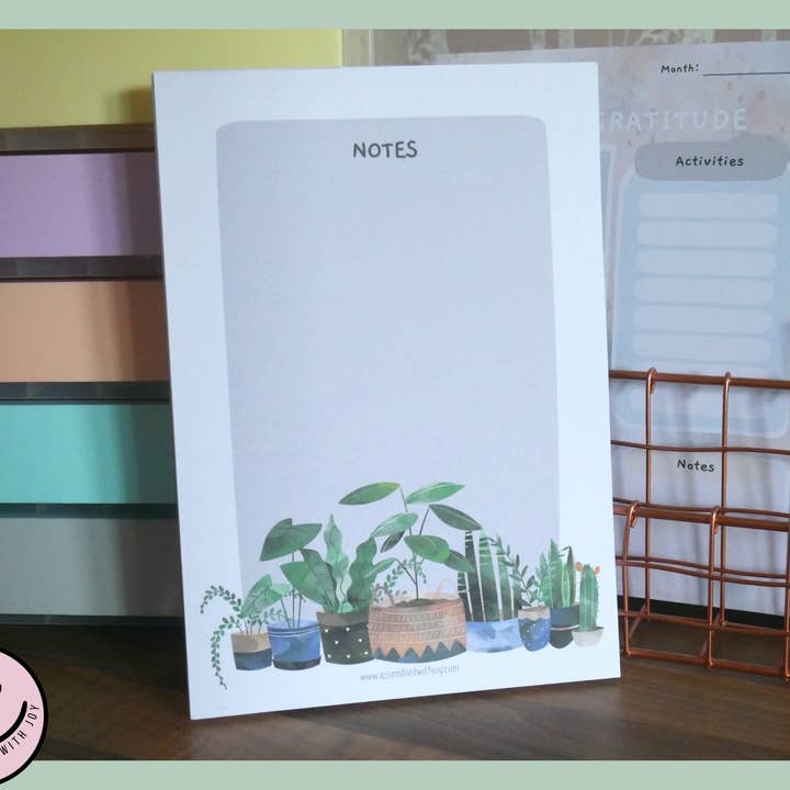 House Plants Notepad for wholesale by Assembledwithjoy