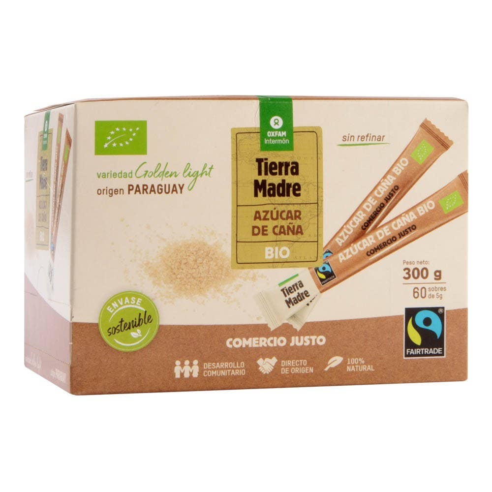 Tierra Madre - Wholesale Sugar/Sweetener - 60 Raw Sugar Individual Sachet Bio0