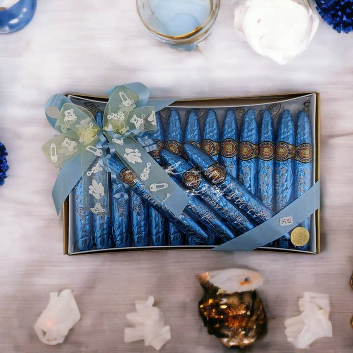 Enjou Chocolat - Vente Chocolat - Cigares en chocolat "C'est un garçon"1