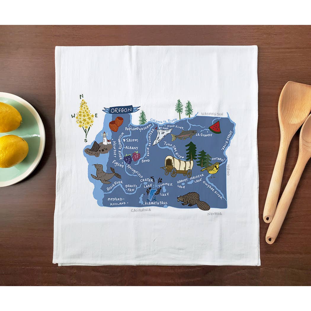 Allport Editions – Engroshandel Viskestykke – Hej USA håndklædeserie - ALLE 50 STATER HER!35