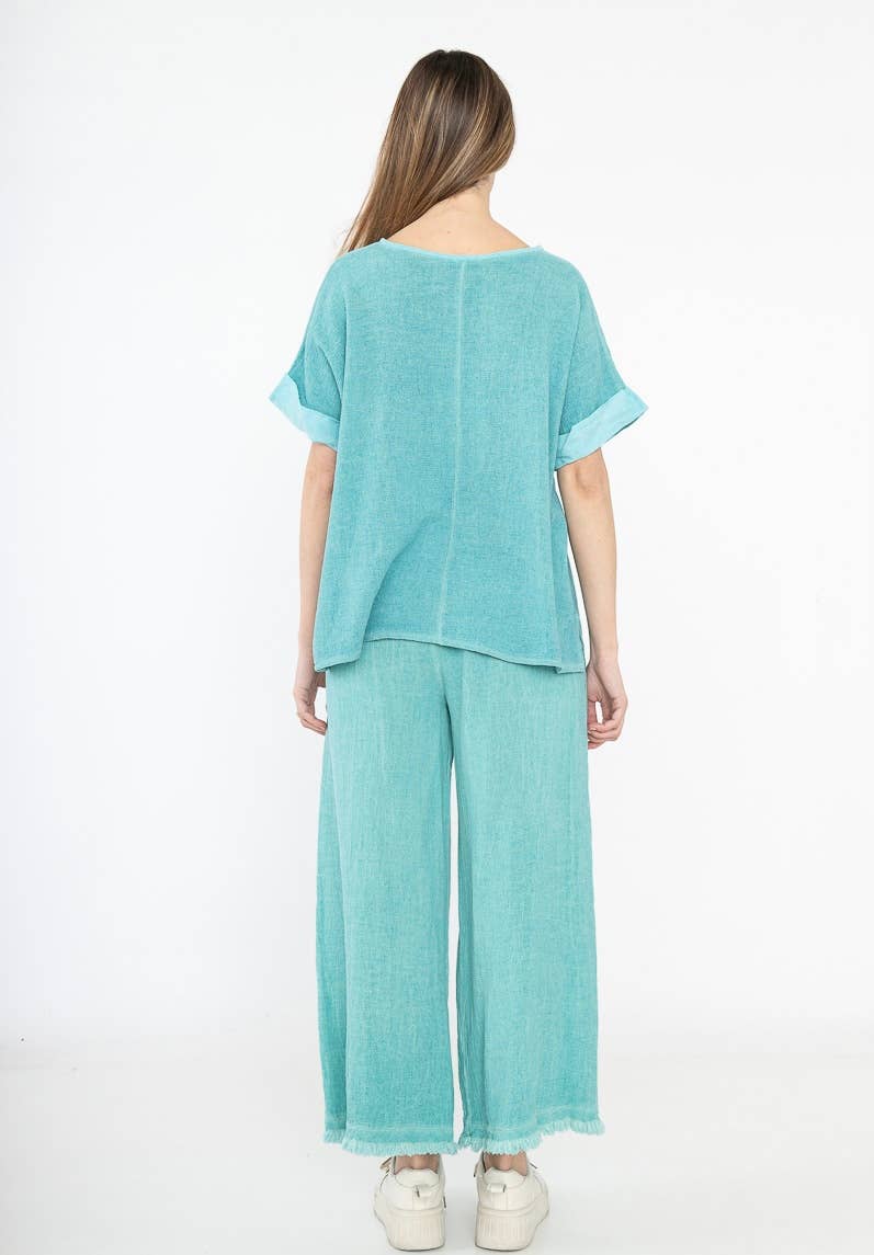 LINEN & COTTON HOUSE – Blusa - Mulher por atacado – Camisa de algodão e linho tamanho único50