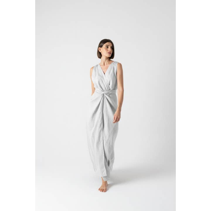 Serpente Wrap Dress Ice and other Purchase Wholesale natural fabric. Free Returns & Net 60 Terms on Faire trending on Faire.