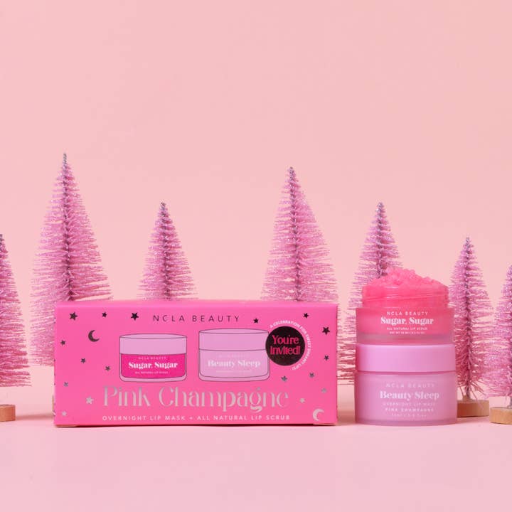 NCLA Beauty - Wholesale Lip Treatment/Mask - Slumber Party Lip Treatment Gift Set - Pink Champagne