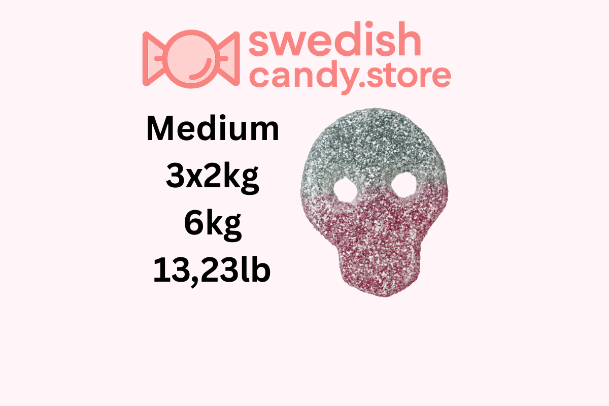 Swedish Candy.Store - Swedish Candy - Wholesale Gummy - Swedish Candy Veggie Melon Skull 2kg /4.41 LB Swedish Candy1