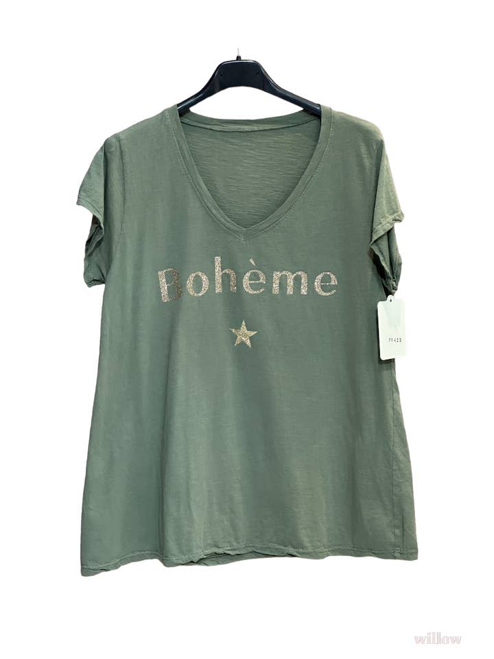 MOONSUN - Wholesale Screen Printed T-Shirt - Women's - Bohemian T-shirt