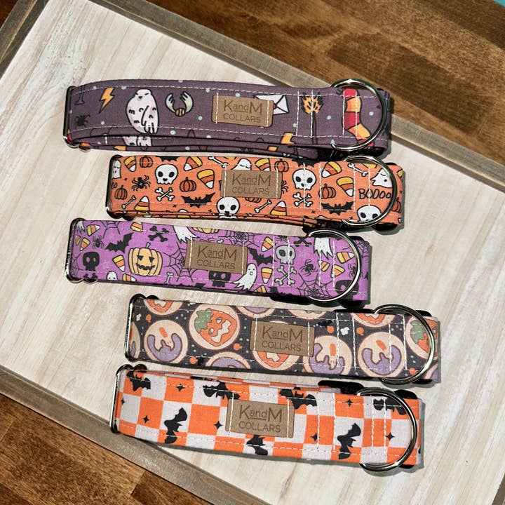 K and M Collars - Wholesale Pet Collar - Dog - Dark Halloween Cookies Dog Collar, Pet Accessory1