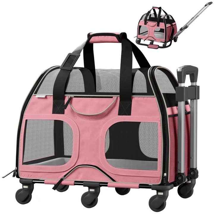 Katziela - Wholesale Pet carrier – Cat/dog - Luxury Rider Pet Carrier with Removable Wheels - 4 Colors27
