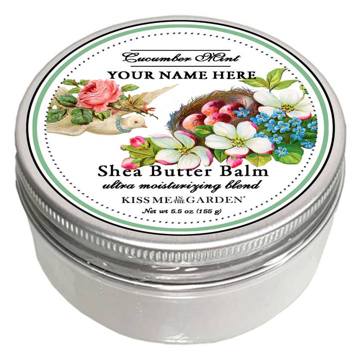 Customizable Garden Lover Balm Cucumber Mint 5 oz for wholesale by Kiss Me in the Garden
