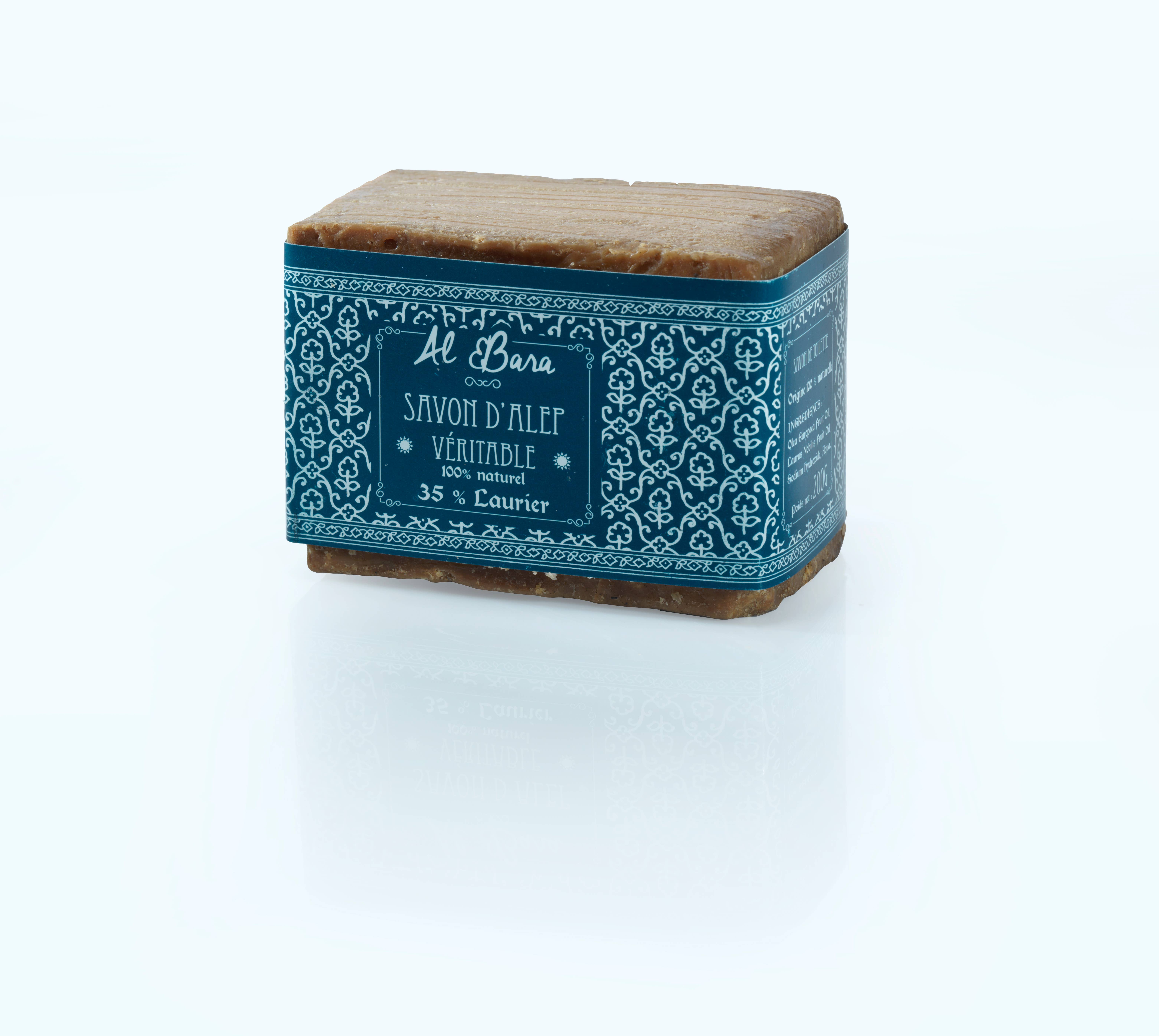 Al Bara Savon d'Alep - Vente Pains de savon - Savon d'Alep 35% de laurier - 200g1