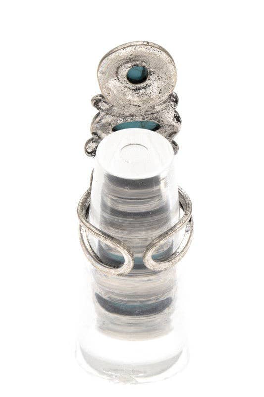 Andrea Bijoux – wholesale Cocktail/Statement Ring – RUND OVAL PÄRLA I LINJE MANSCHETTEN RING0