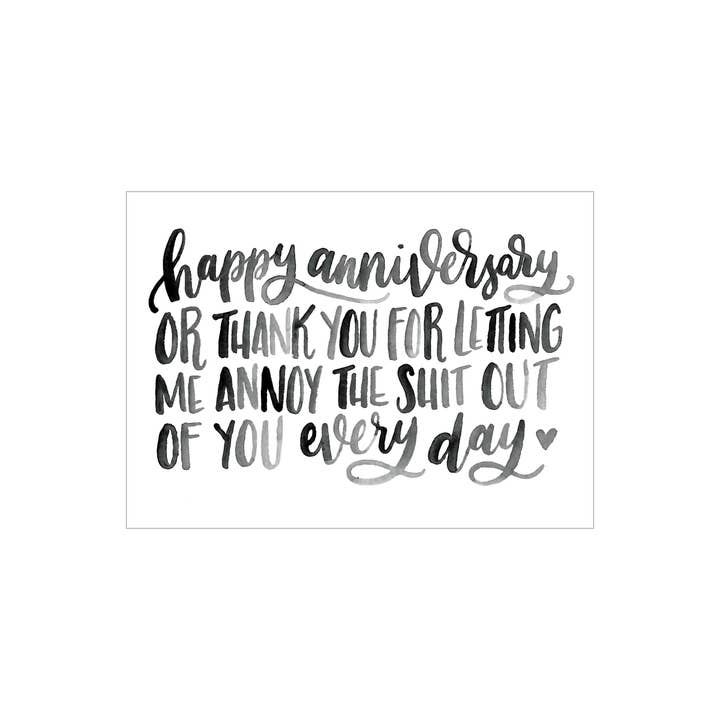 Katie Elizabeth Lettering - Wholesale Anniversary Card - Anniversary greeting card